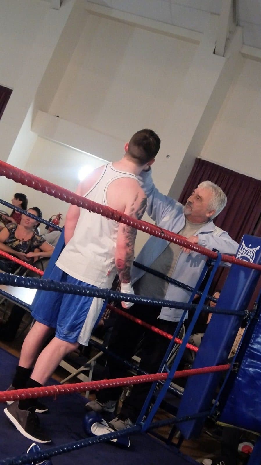 George coaching ringside